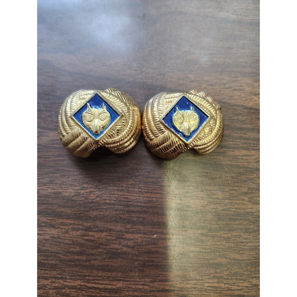 Vintage Cub Scout Neckerchief Slide / Boy Scouts of America 1-1/2" Set Of 2